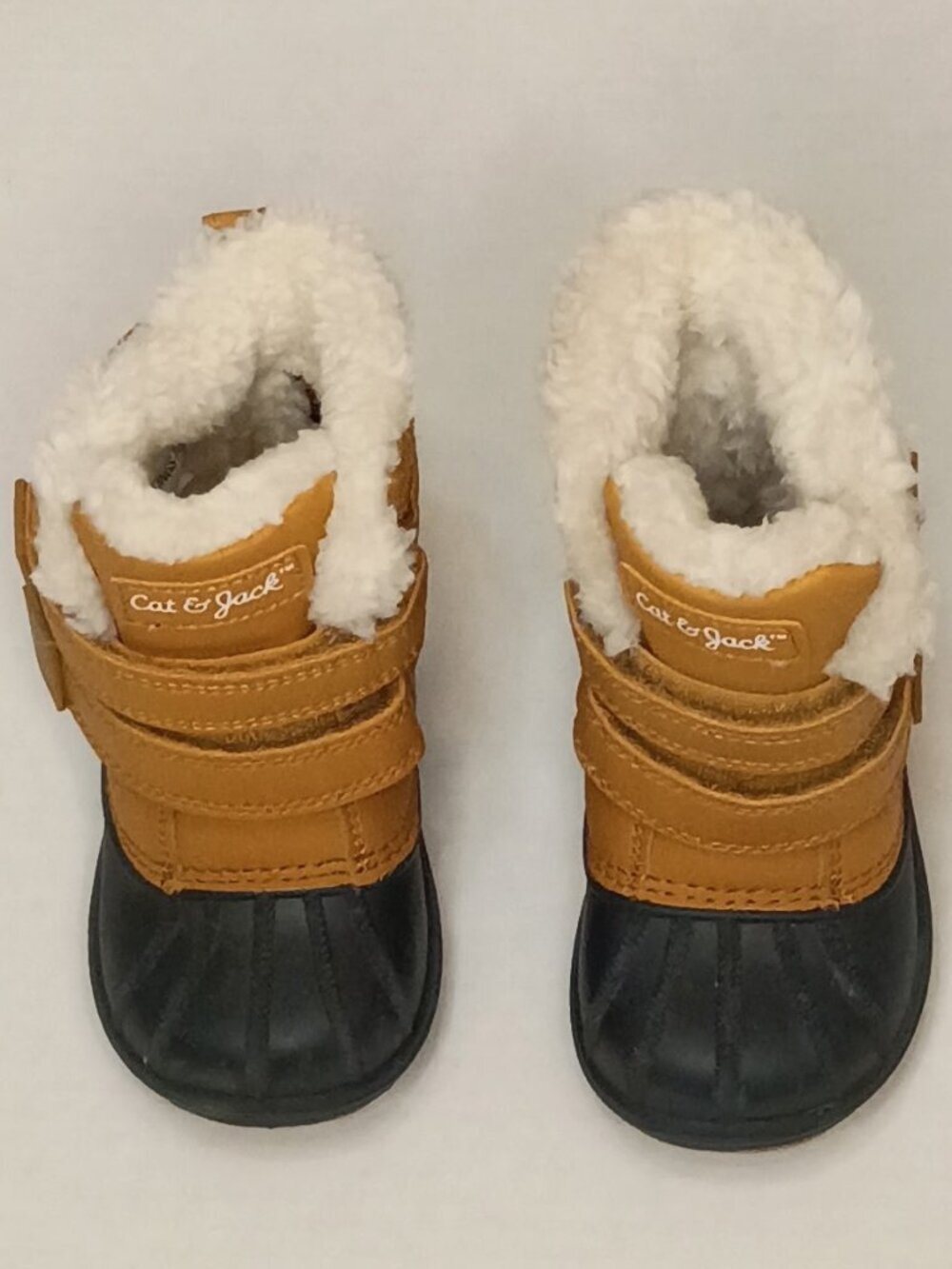 Cat & Jack Toddler Winter Boots Size 5 | Brown Faux Fur Snow Shoes